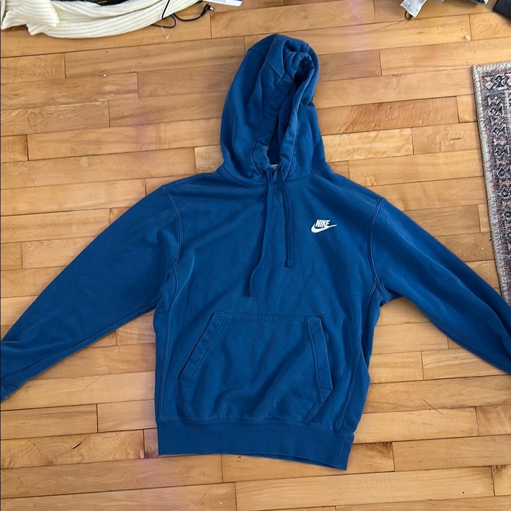 Nike Blue Pullover Sweater with Swoosh Logo